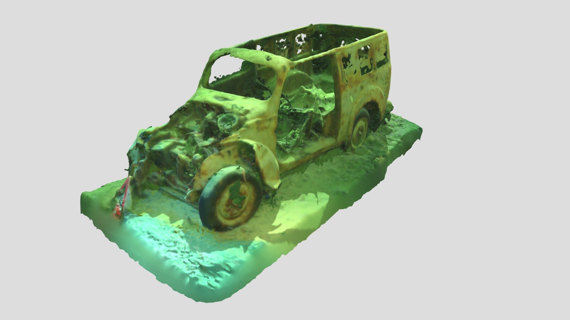 Car Wreck Lake Walchensee - 3D model by ccrdiver 3d model