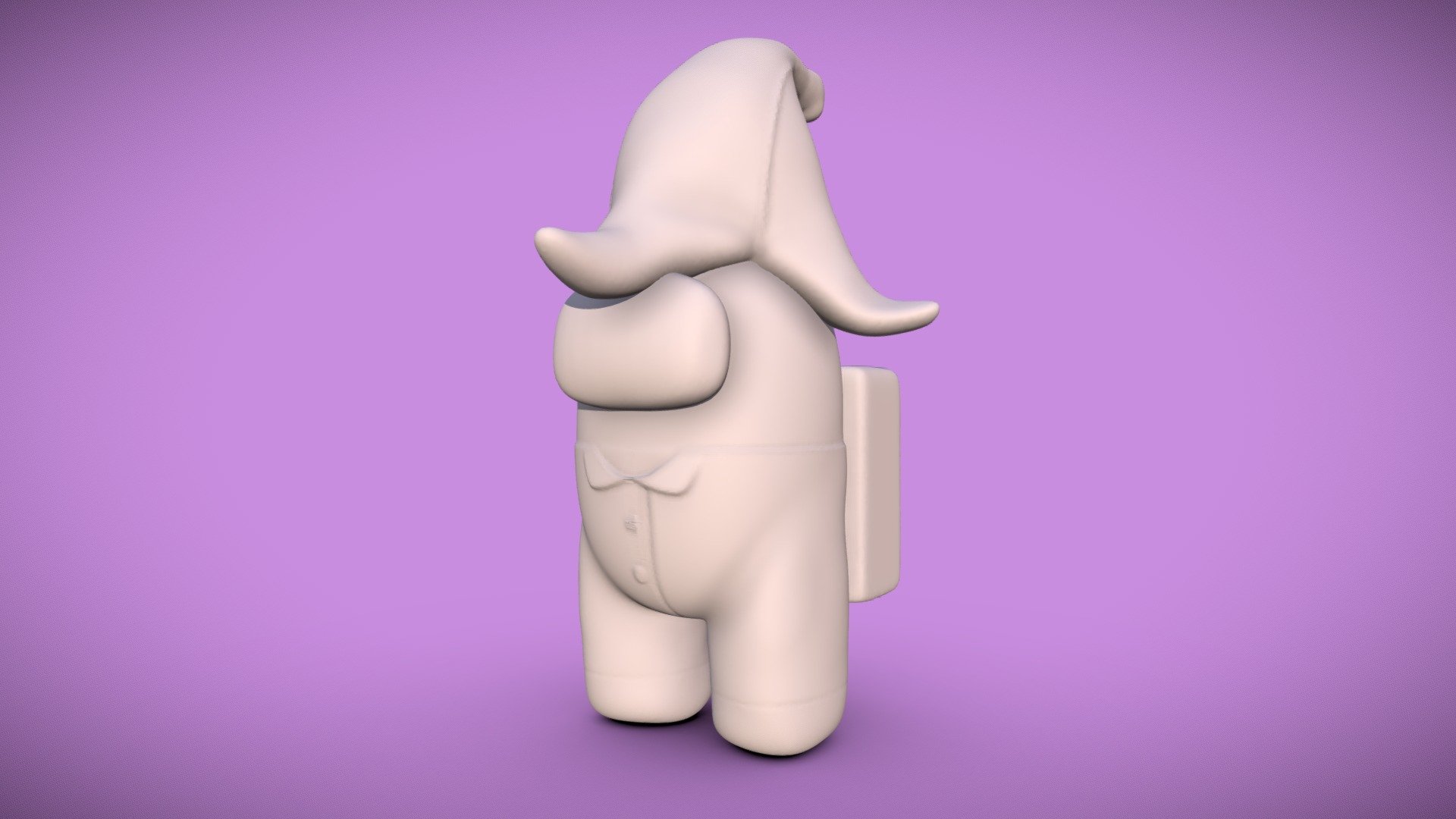 Figurine of an Among Us customized character. 3D printable 3d model