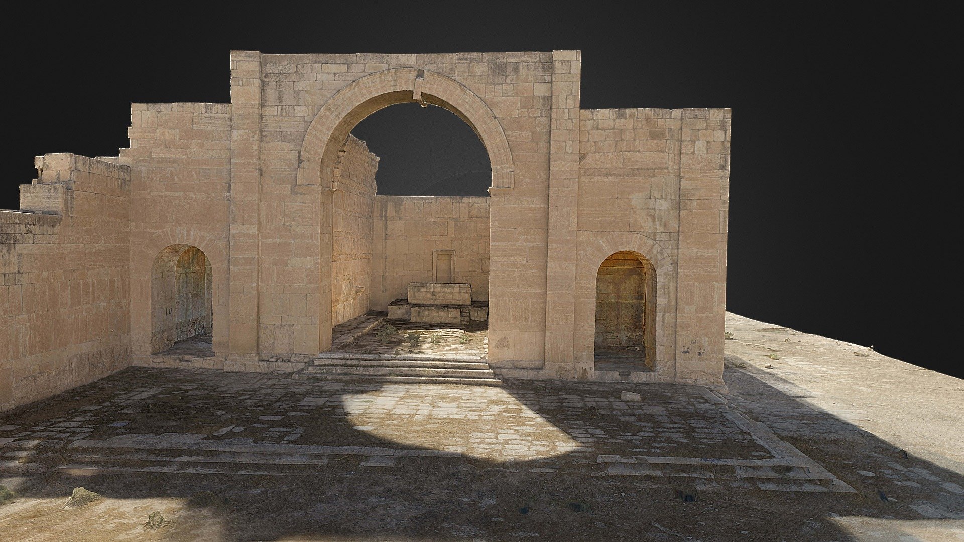 3D model of the Temple of Samya, in Hatra - Iraq - Hatra - Temple of Samya - 3D model by ATS 3d model