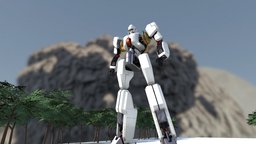 ACS-08C / Fighter of Crystal mech, fighter, original, mecha, sci-fi, animated, rigged
