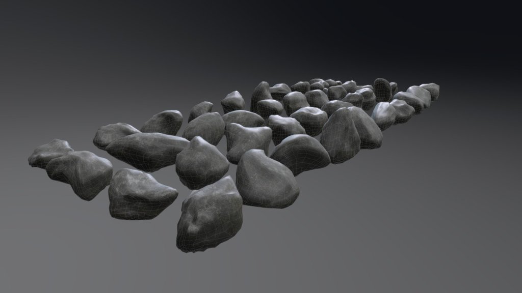 Low resolution rocks - 40 Rocks - Download Free 3D model by FifthElement 3d model