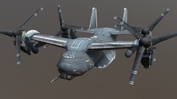 Starlifter vtol, heavy, transport, ingame, quadcopter, carryall, military-aircraft, quadrotor, rotaryengine, lowpoly, military, plane, transportplane, riseofthereds