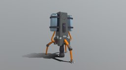 Low Poly Ice Drill mars, ice, drill, harvester, substancepainter, unity, blender, lowpoly, low, poly, space