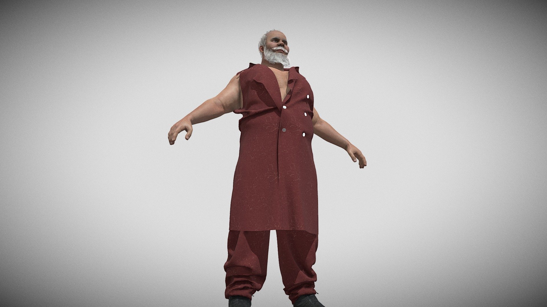 Santa Claus after a bad night. Fun character created for Christmas! - Santa after a bad night - 3D model by Marc Sawyer (@whitewashstudio) 3d model