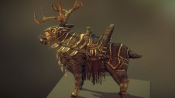 Undead Reindeer mount mount, undead, reindeer, 4leged, lowpoly, animal