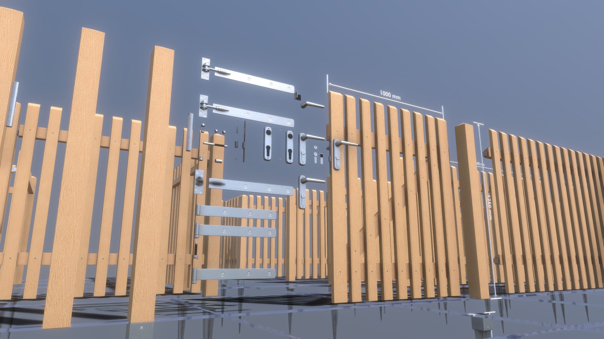 An overview for the modular wooden fence set 3 (larch with vertical battens) with animated door elements.





Eine Übersicht für das modulare Holzzaun Set 3 (Lärche mit vertikaler Lattung) mit animierten Türelementen.








3d modeled and pbr-textured by 3DHaupt in Blender-3.0.0.

 - Wooden Fence [3] Vertical With Door Parts - 3D model by VIS-All-3D (@VIS-All) 3d model