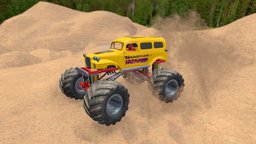 Unnamed and Untamed 90 Monster Truck vintage, suspension, 66, oldschool, dodge, diorama, clark, planetary, goodyear, monstertruck, 1990s, sandpit, monster-truck, flotation, airbag, carryall, dioramas, racing, monster, wc53