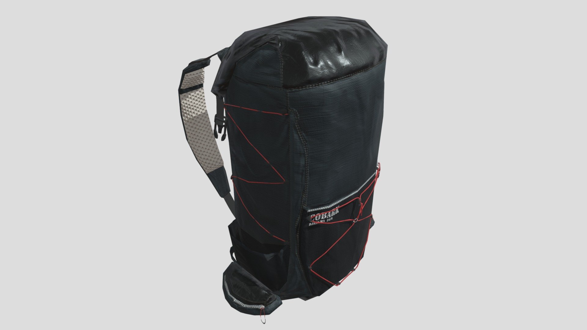 A gameready asset of a camping backpack.

Textured with 2x2k textures in substance painter, Used the new substance painter unwrapper, unfortunately this has the unforseen side effect for triangulating the mesh which made it difficult to reduce the topology in any meaningful way. So I justed used the decimate modifier, as such this model is really only appropriate for static non animated use 3d model