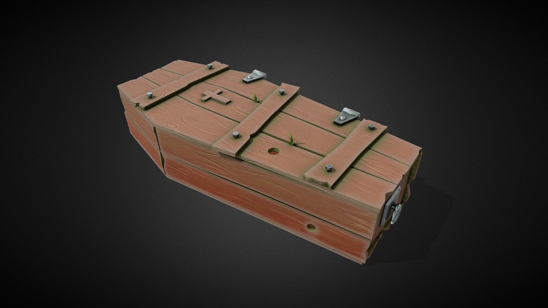 Tutorial here: https://www.youtube.com/channel/UC3R6lDf-Rlb9QW-D3CnhR7w[/B]

The model works perfectly in close-ups and high quality renders. It was originally modelled in 3ds Max 16, textured in Substance Painter and rendered with Marmoset Toolbag 3.

What is in the archive: MAX_16; OBJ; FBX ; Textures (2k resolution)

Features: Model resolutions are optimized for polygon efficiency. Model is fully textured with all materials applied. All textures and materials are included and mapped in every format. Autodesk 3ds Max models grouped for easy selection &amp; objects are logically named for ease of scene management. No cleaning up necessary, just drop model into your scene and start rendering. No special plugin needed to open scene.

Textures formats: PNG (2K) - Stylized Coffin - Tutorial Included - Buy Royalty Free 3D model by ninashaw 3d model