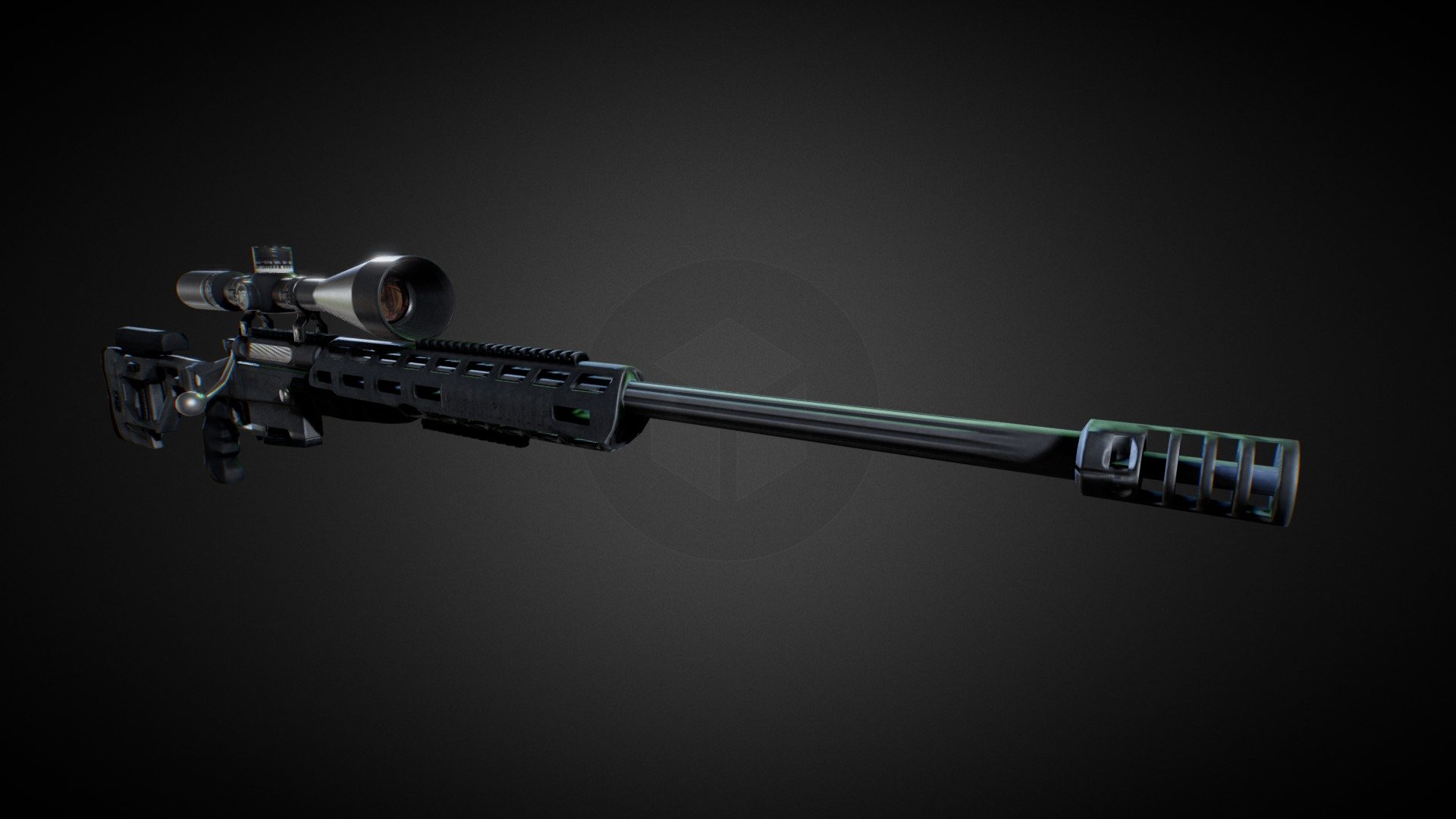 Sniper rife low-poly model - Orsis SE T-5000 M - Buy Royalty Free 3D model by MAndrew3D 3d model