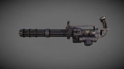 Minigun M134 Update (Substance Painter) retopology, ready, baked, easy, 3ds-max, max, uvw, quality, substance_painter, editable, weapon-3dmodel, weapons3d, substance-painter-2, substance, weapon, 3dsmax, weapons, substance-painter