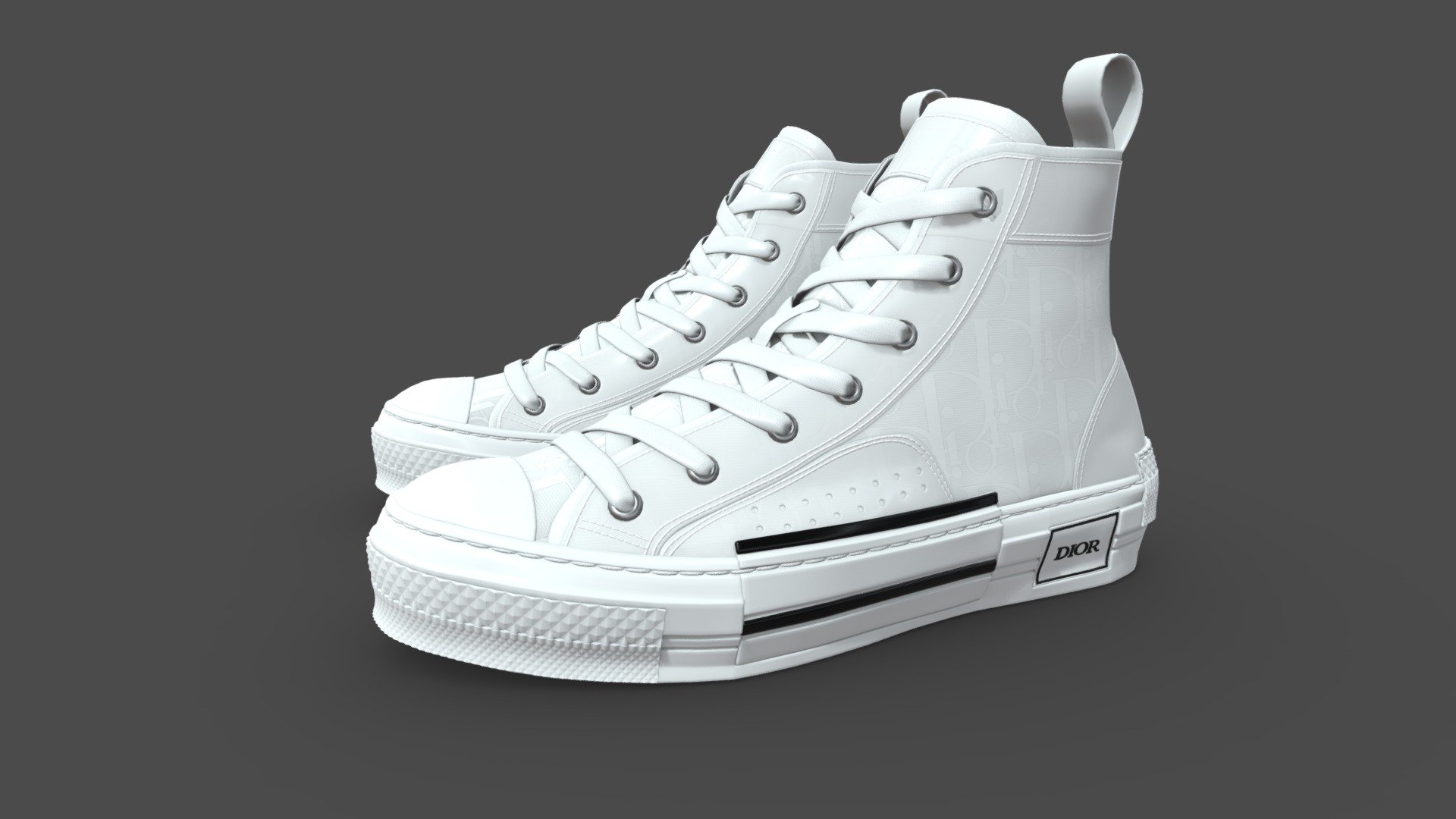 B23 High Top sneaker Dior  PBR was created with real world scale,all textures created with high quality to provide you beautiful results like r . i have provide you different format with several all textures has 4K resolution - B23 High Top sneaker Dior PBR - Buy Royalty Free 3D model by aimadbro 3d model
