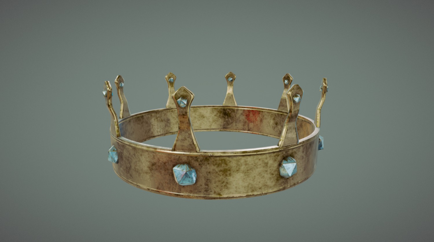 Just a quick one i threw toghether with no attention to the polycount :D - Old Crown - Download Free 3D model by Macovei Tudor (@tudor_macovei) 3d model