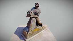 Yaroslav The Wise face, drone, culture, ukraine, monumento, 3d-model, travelling, kyiv, photogrammetry, history