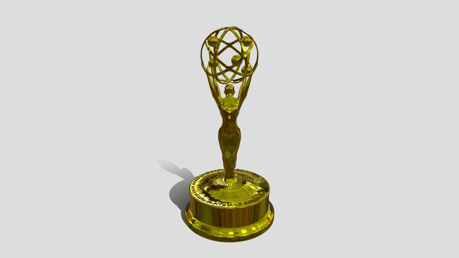 An Emmy Award, or simply Emmy, is an American award that recognizes excellence in the television industry. It is presented at numerous annual events held throughout the calendar year, each honoring one of the various sectors of the television industry. This however is a replica and not the original 3d model