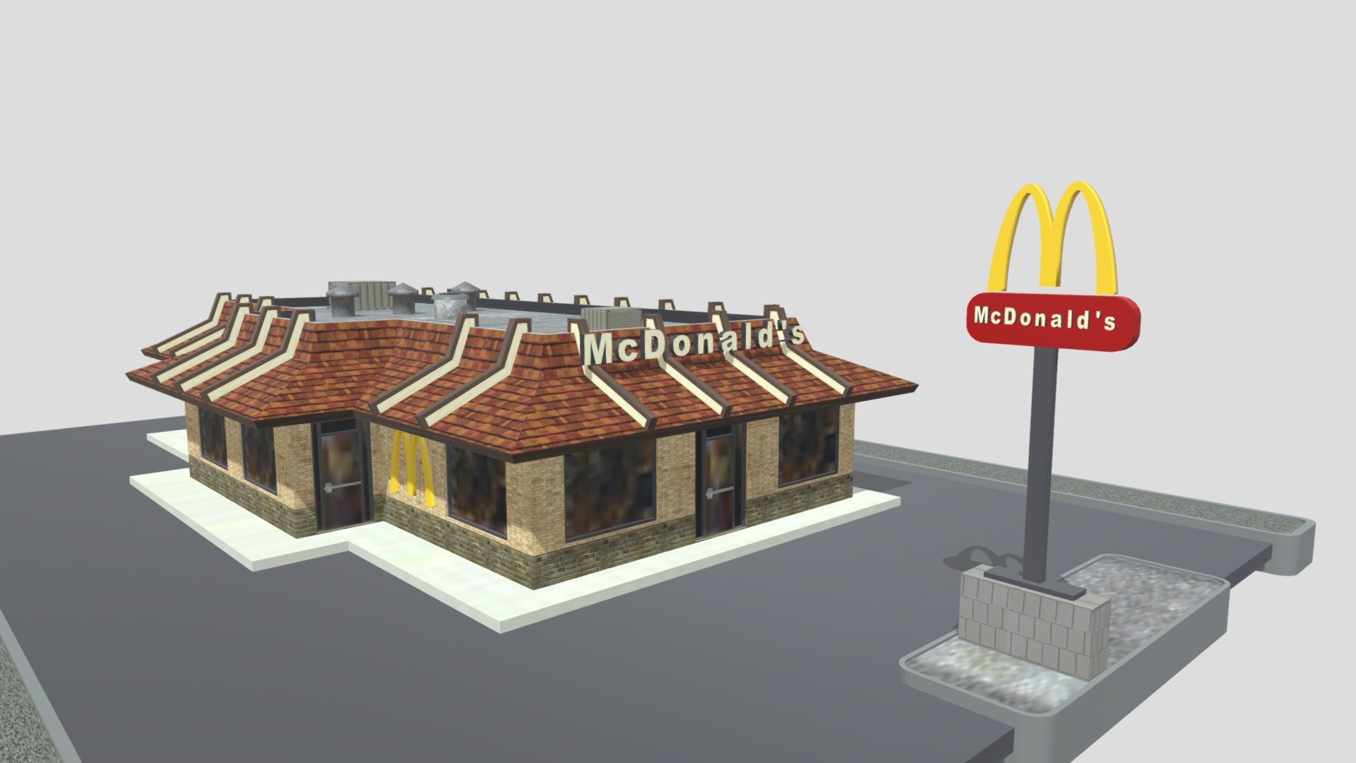 McDonalds from the late 1970s 3d model