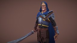 character handpainted, lowpoly, gameart