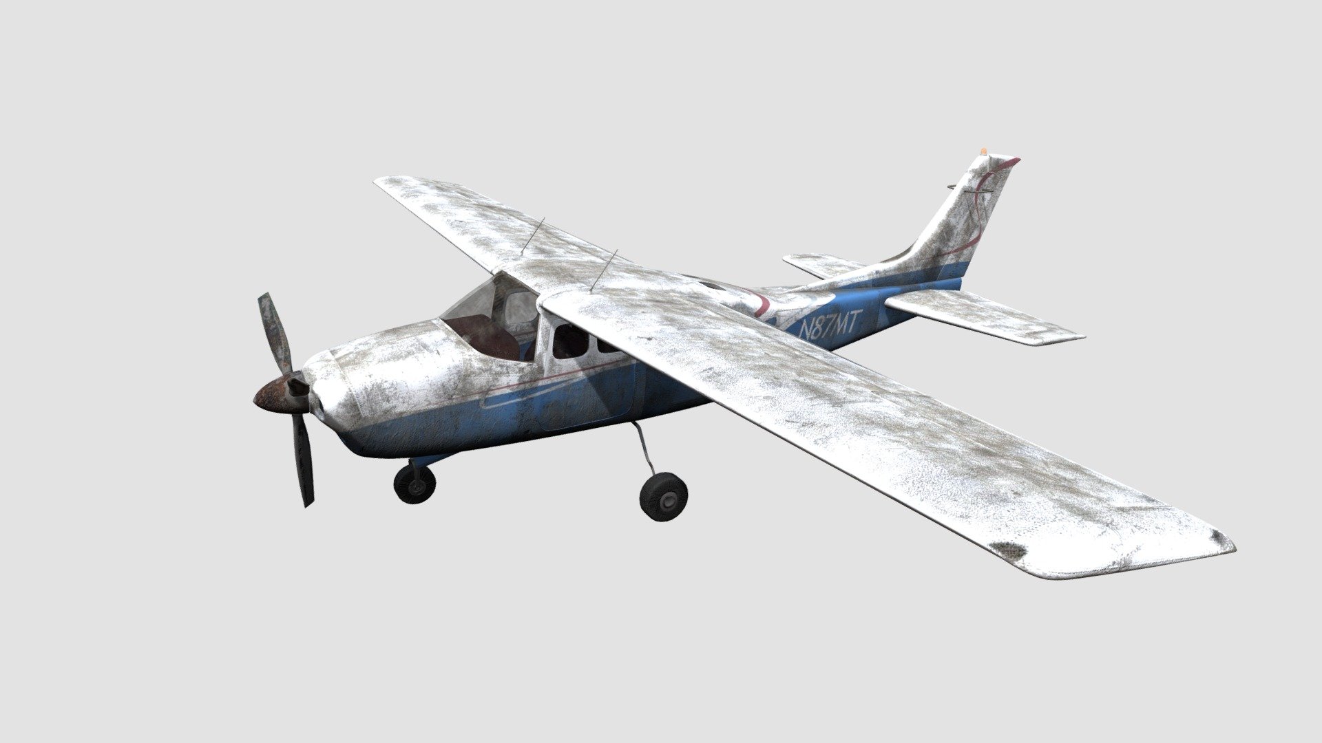 Highly detailed 3d model of destroyed plane with all textures, shaders and materials. It is ready to use, just put it into your scene 3d model