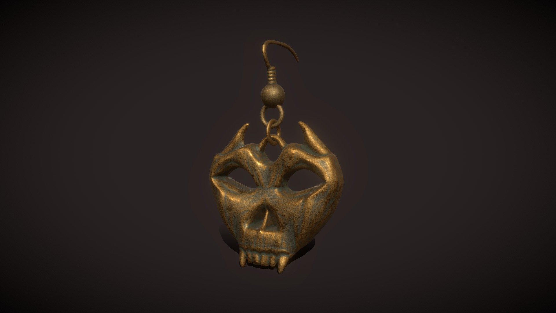 Alternative texture with baked light included - Skull Earring - Buy Royalty Free 3D model by Silas Merlin (@silasmerlin) 3d model