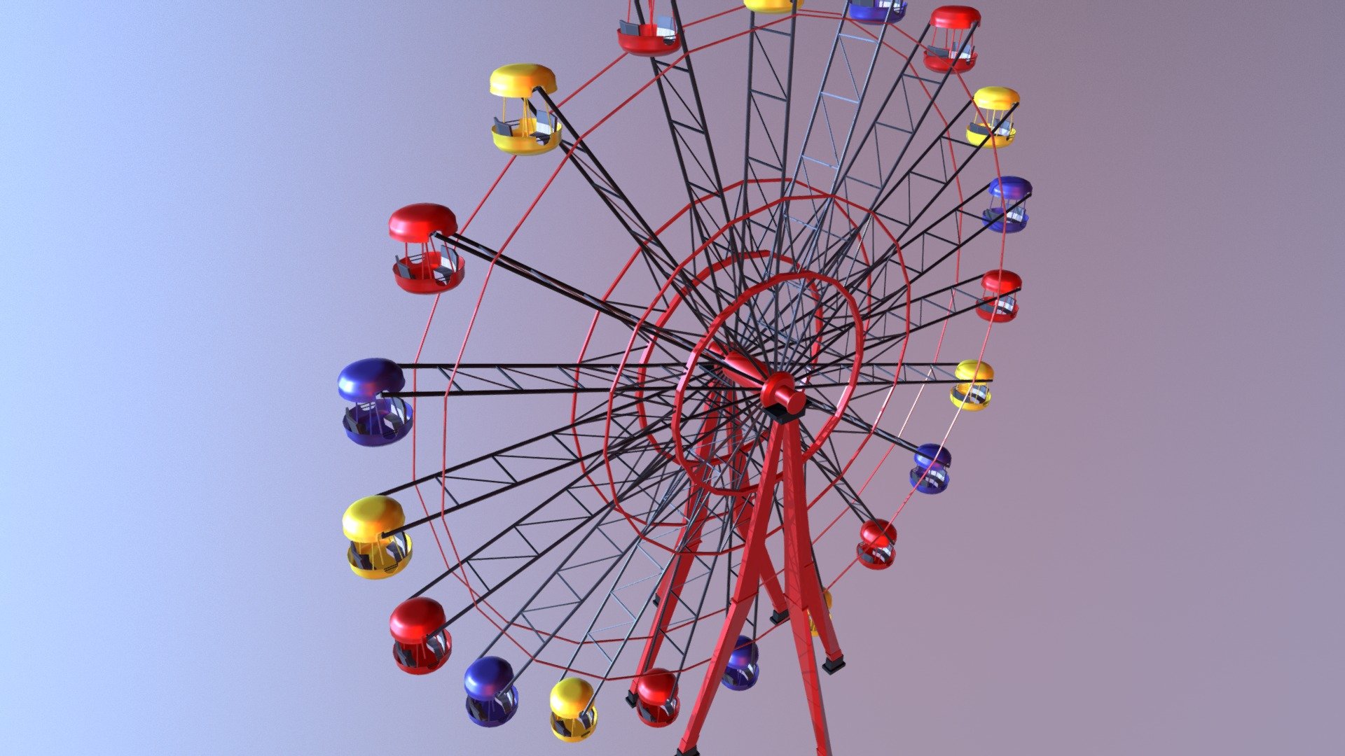 Giant Wheel - 3D model by Virtual Reality (@simulanis) 3d model