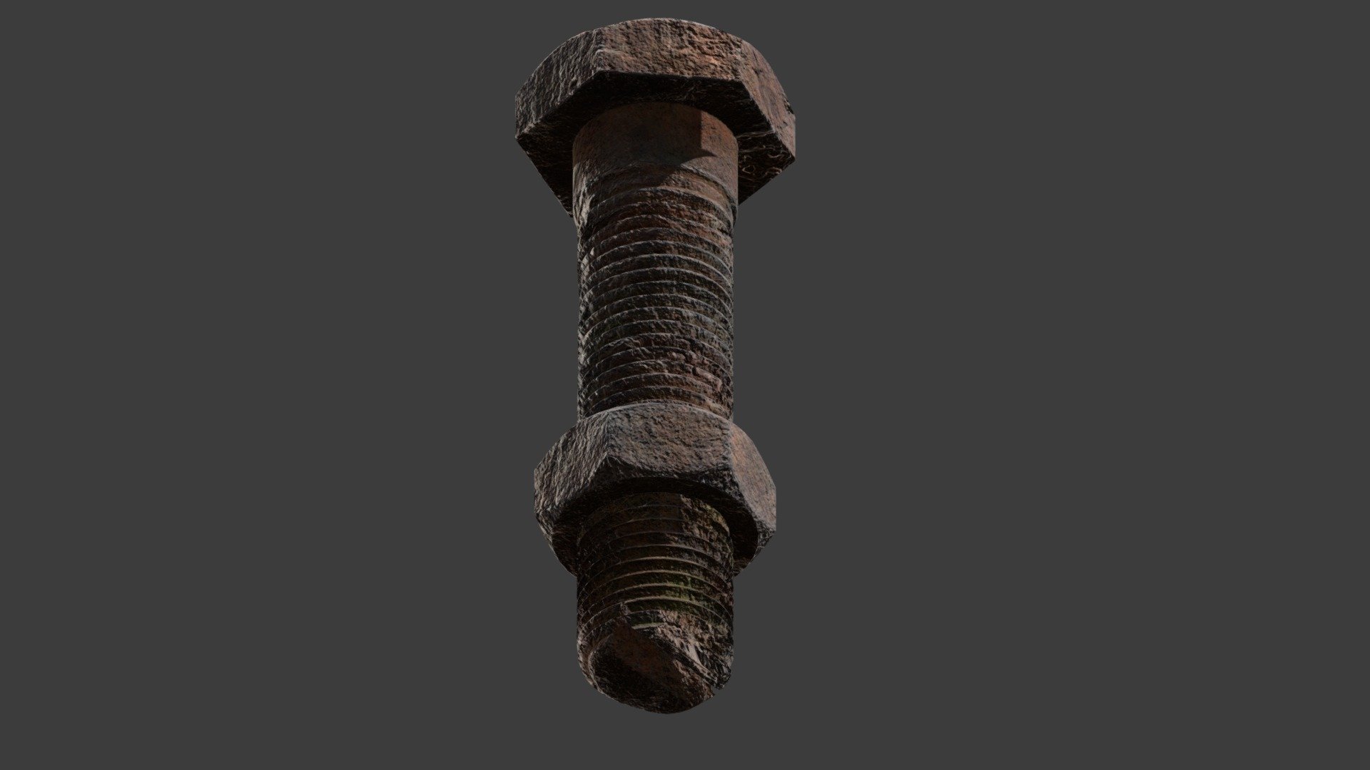 A simple rusty nut bolt made using blender and substance as a texturing practice 3d model