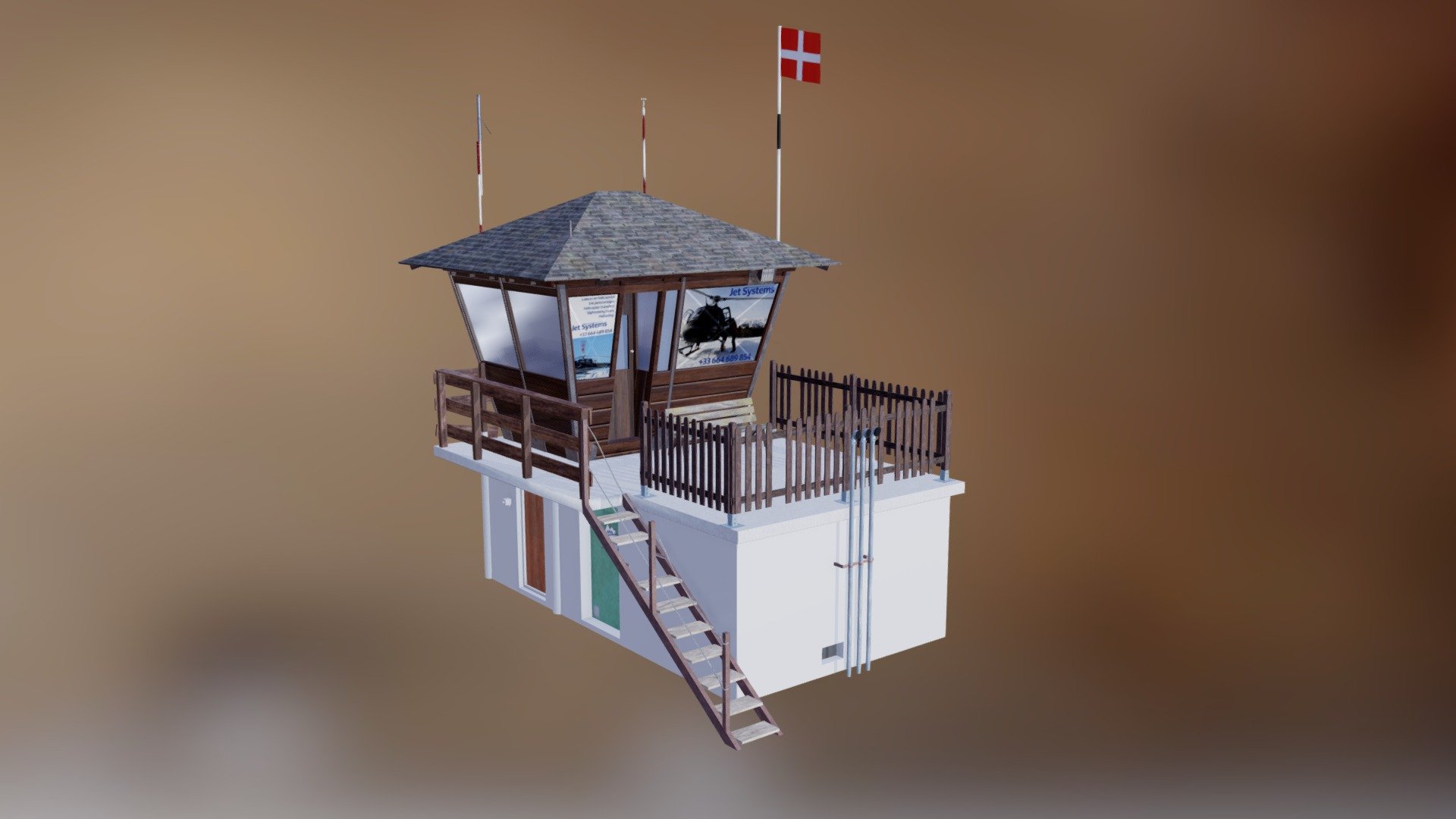 The most ordinary rescue cabin, somewhere in the mountains - Lifeguard House (Test) - Download Free 3D model by tinderboxh 3d model