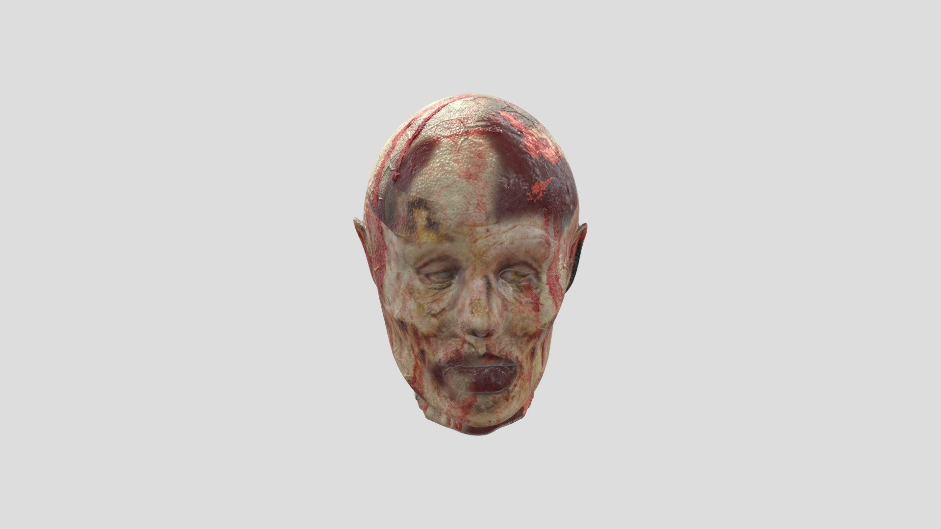 The head of zombie  juste for fun - head  of Zombie - 3D model by darkfredor2b 3d model