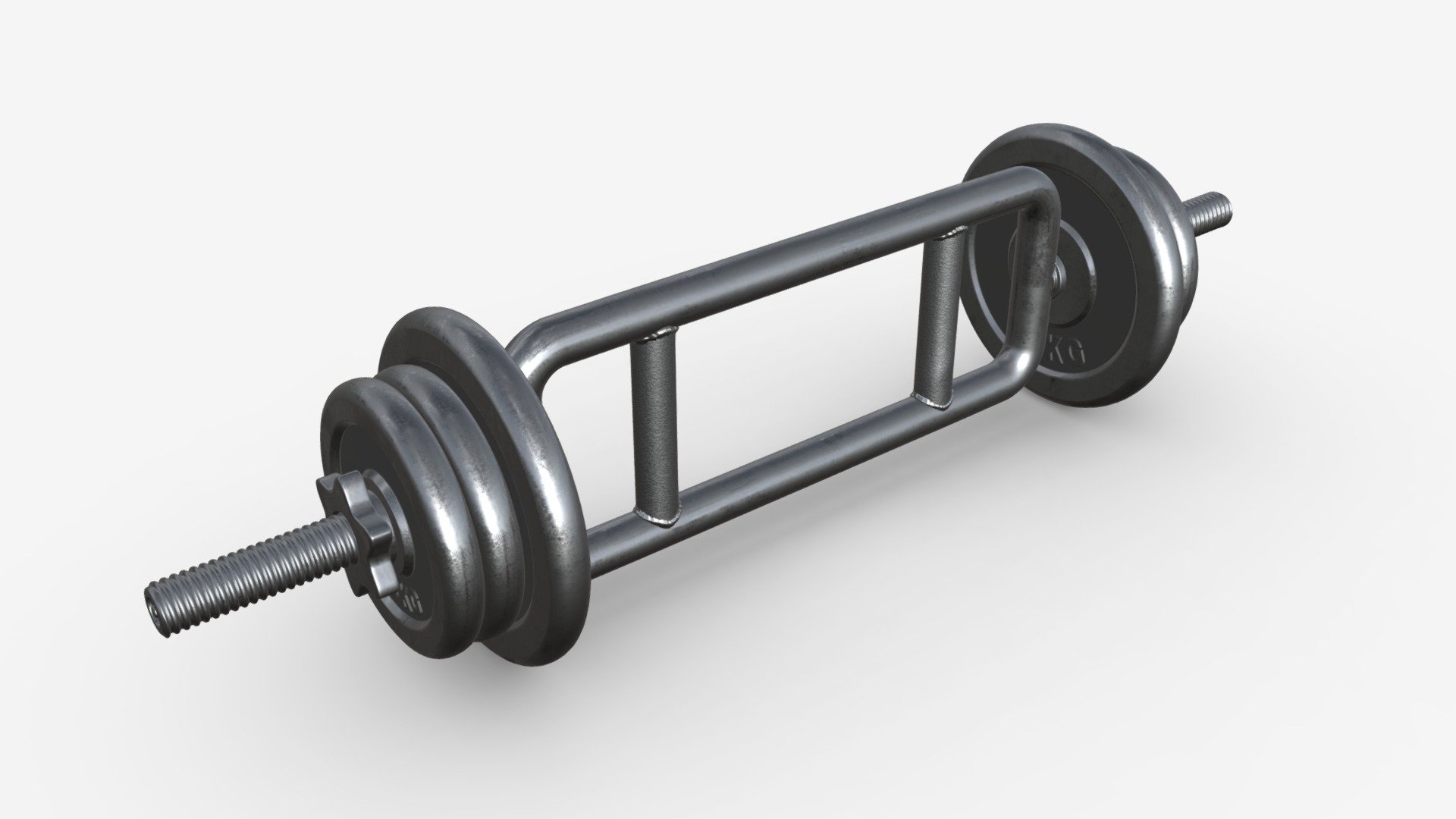 Triceps weight bar with weights - Buy Royalty Free 3D model by HQ3DMOD (@AivisAstics) 3d model
