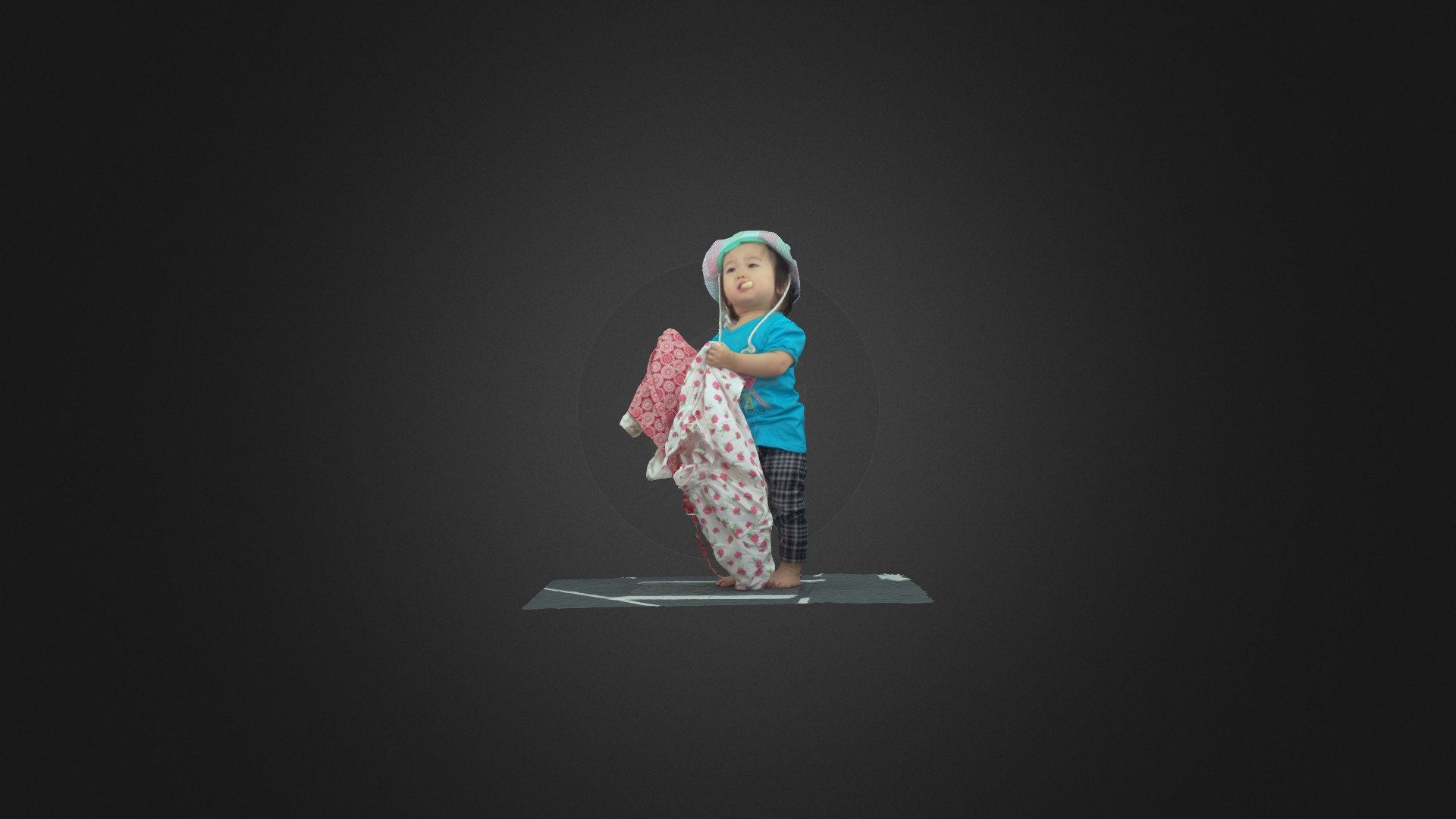 child playing with dress - 3D model by theinvisible 3d model