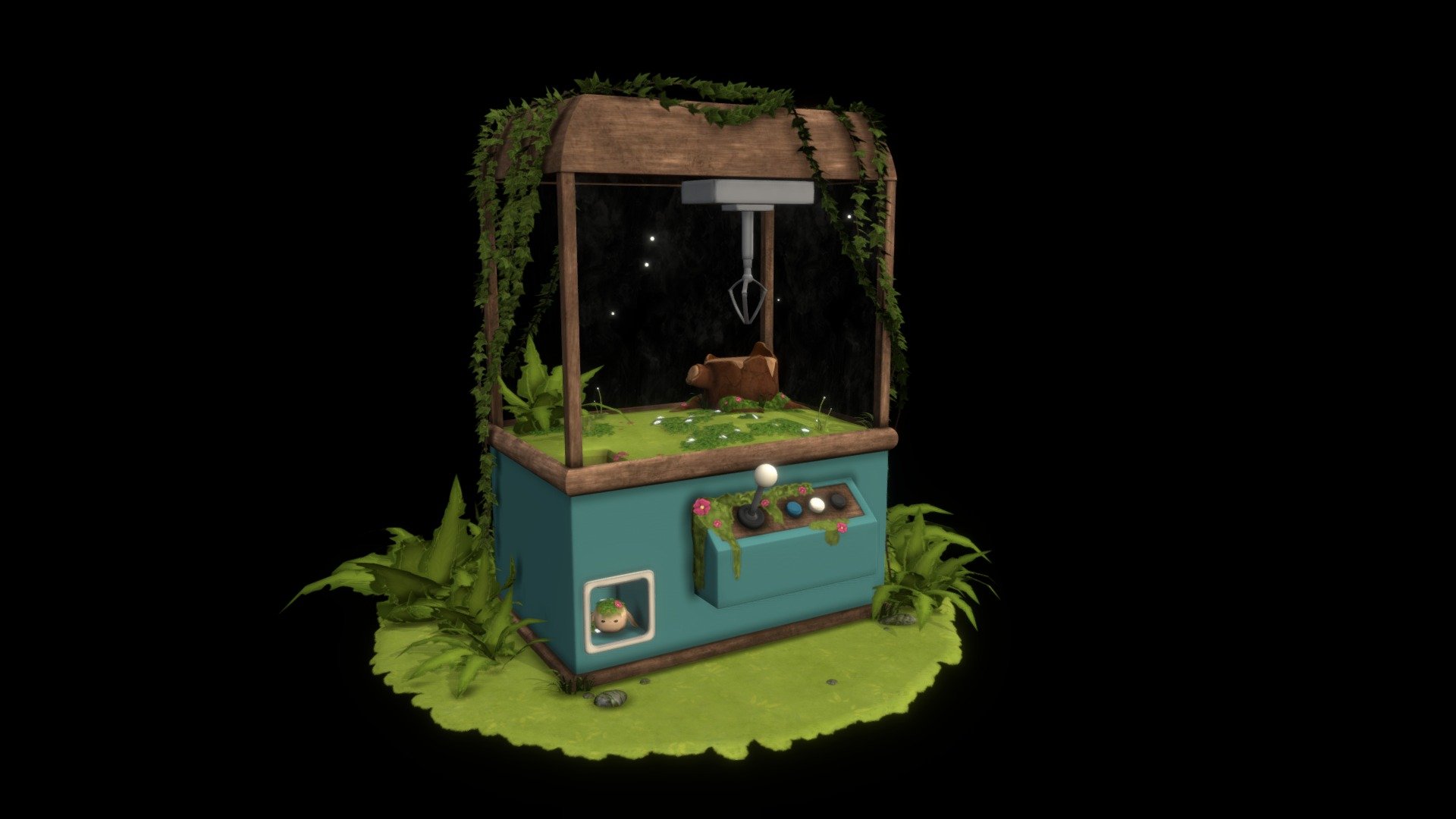 A claw machine, little creatures home.
Modeled in 3ds Max And texture with substance painter and photoshop.
Enjoy ! - Claw Machine - 3D model by Lohann (@lohann.thebault) 3d model