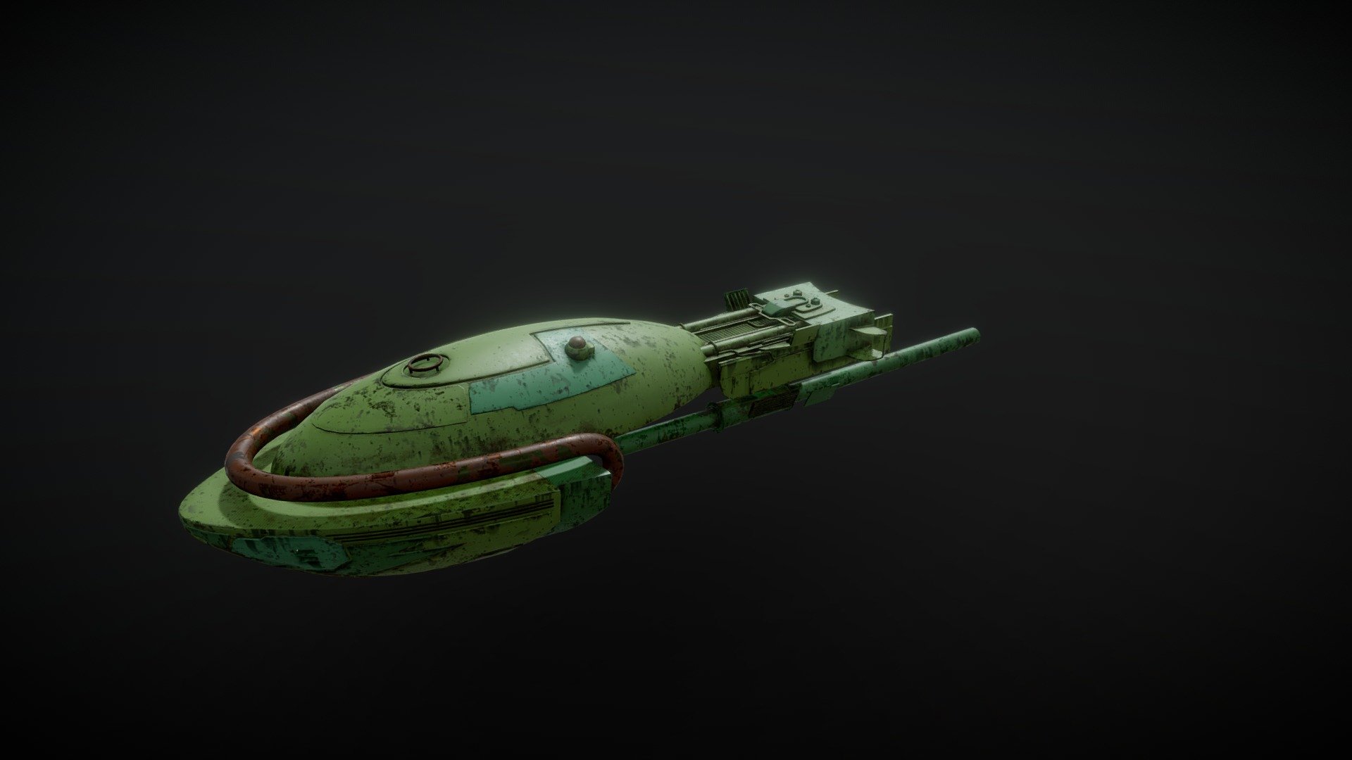 Testing out some texture styles on some pieces of an upcoming Klingon Bird of Prey model. This is just a small preview/test 3d model