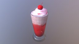 Cherry Soda Float cherry, spider, float, soda, ice-cream, 3december2020, 3december2020-fizzy-drink