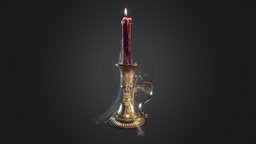 Candle DEMO Sketchfab (tuto available) materials, candle, 3d