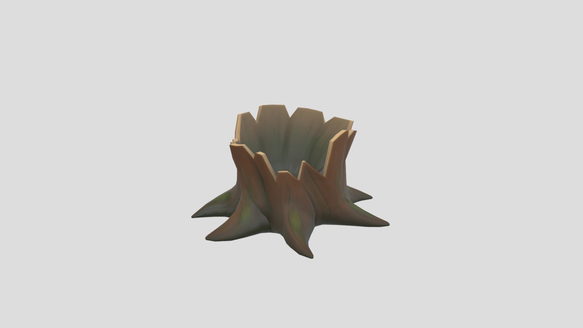 Low Poly Stump 3d model.      
    


File Format      
 
- 3ds max 2021  
 
- FBX  
 
- OBJ  
    


Clean topology    

No Rig                          

Non-overlapping unwrapped UVs        
 


PNG texture               

2048x2048                


- Base Color                        

- Normal                            

- Roughness                         



835 polygons                          

800 vertexs                          
 - Low Poly Stump 002 - Buy Royalty Free 3D model by bariacg 3d model