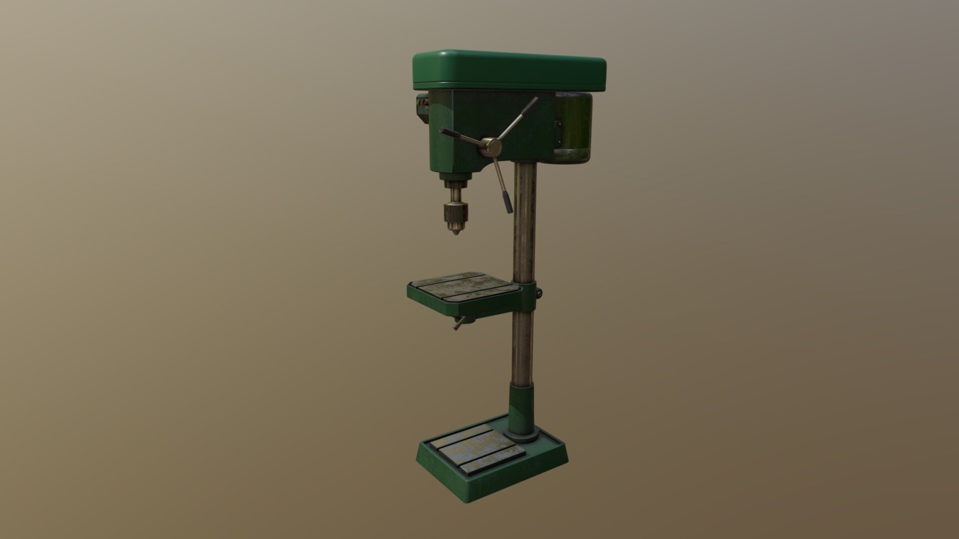 3D model of an old drill press 3d model