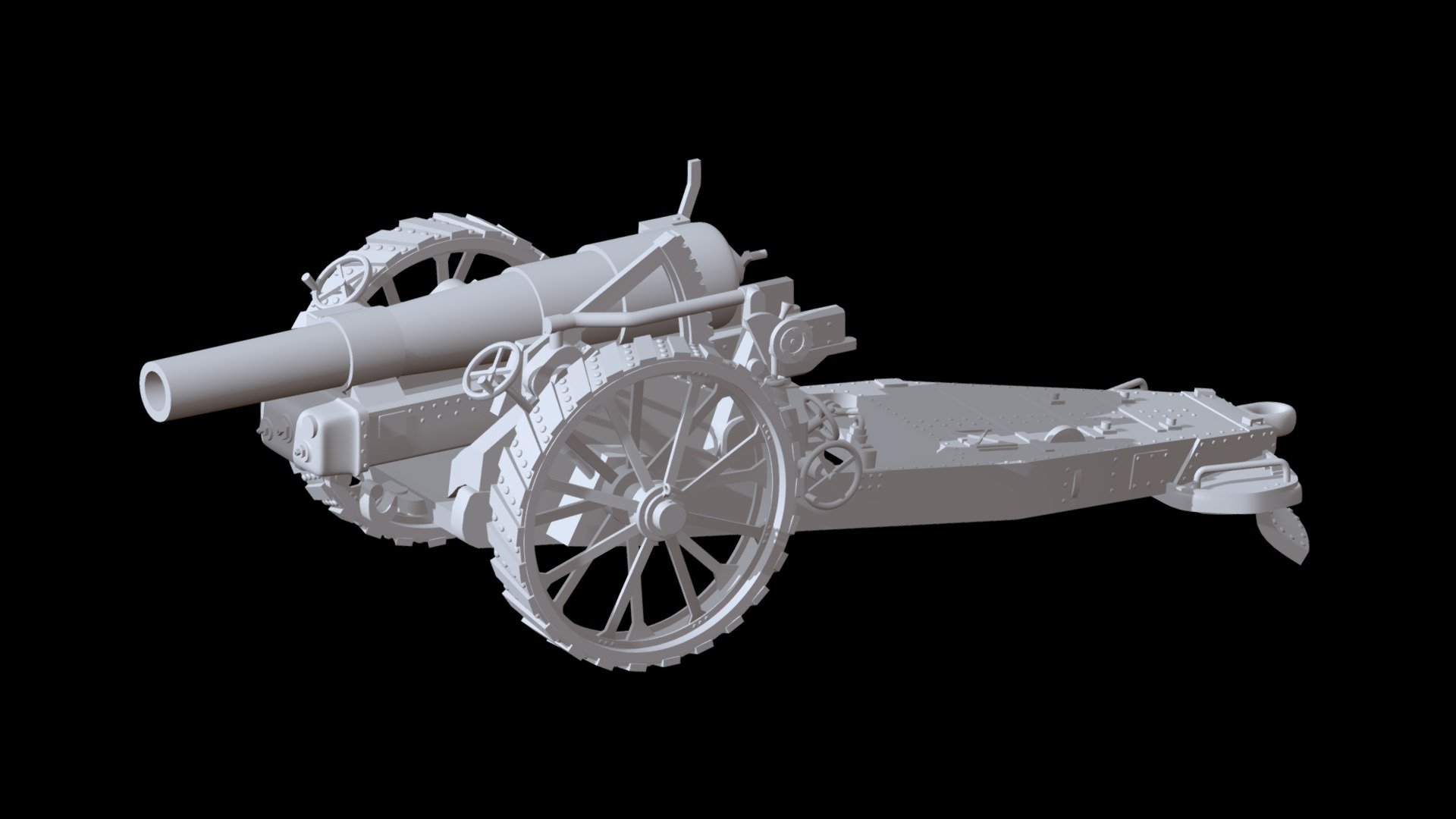The format is OBJ, STL, Zbrush. Model for printing on a 3d printer. Scale 1:16 - Howitzer Mark VI UK - Buy Royalty Free 3D model by explorertit36@gmail.com (@paydi) 3d model
