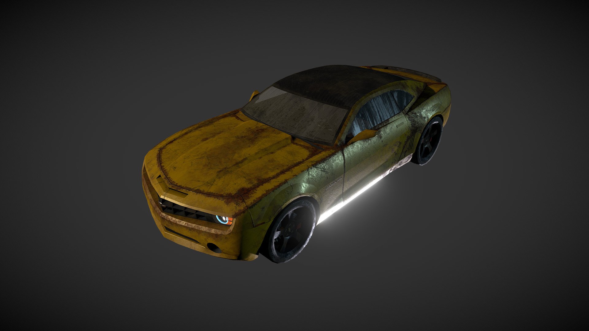 Old Rusty version of Chevrolet Camaro 2010, modeled in Maya and textured in Photoshop 3d model