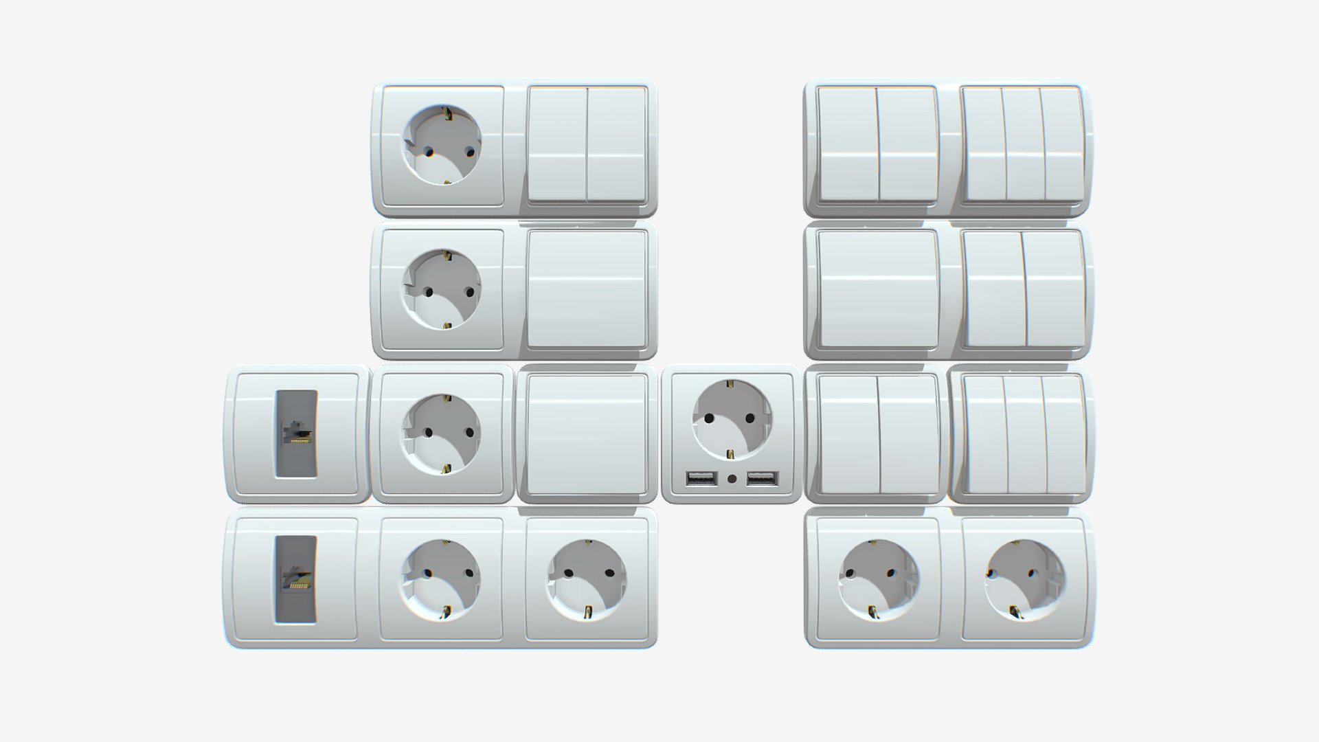 A 3D model of an Electrical Socket Type F mostly used in Germany, Austria, the Netherlands, Sweden, Finland, Norway, Portugal, Spain and Eastern Europe, and some parts of Southeast Asia.

Recommended Usage :




Archviz

UE5

Model Specification :




All quads with minimum triangulations

Varied Texel Density

Textures 1024x1024p

Available Textures :




Normal (OpenGL)

BaseColor

Rougness

Metalness
 - Electrical Socket and Light Switches A2 - Buy Royalty Free 3D model by MozzarellaARC 3d model