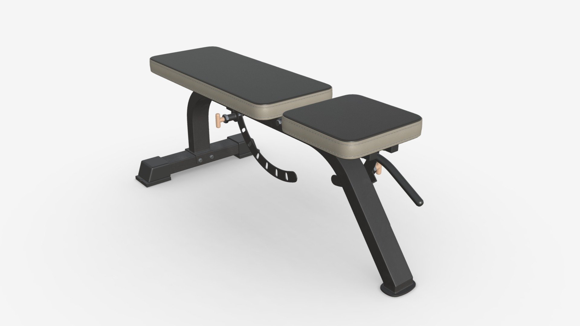 Adjustable weight flat bench 01 - Buy Royalty Free 3D model by HQ3DMOD (@AivisAstics) 3d model