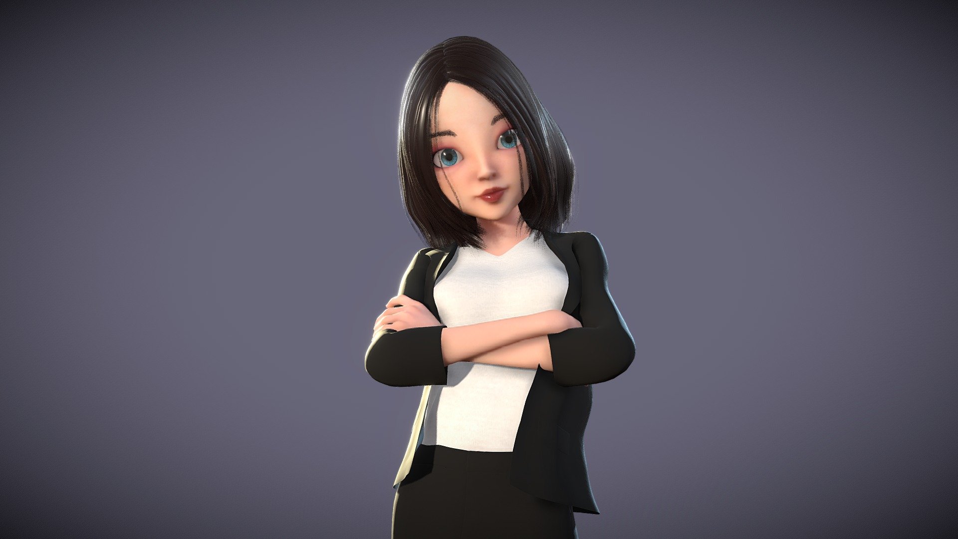 Original cartoon woman, beauty with binding ?

File formats:

Maya 2018 MB (Redshift2.5.48 renderer  binding humanIK binding)

Fang binxing (including model, bone, skin binding, binding expression) 

Map and material:

A total of 42 high resolution map, format of JPG. Body texture color size 4 k, highlights, such as normal mapping is 4 k. Maya scene Redshift is all models used in the material. 

Binding:

1) body had full binding, the action adjustable, can move freely zoom, satisfies the requirement of all kinds of animation. 2) have the motion capture HumanIK binding, binding with facial expression controller, convenient your animation process. 3) have a full facial binding controller system, controllable items as many as 176 species, 36 kinds of controller, 140 kinds of details expression controller Note, fully meet the demand of all kinds of animation.

Attachment contains a complete binding and rendering (including body binding, face binding, material rendering, etc.) - Cartoon cartoon woman beauty with binding - Buy Royalty Free 3D model by mpc199075 3d model