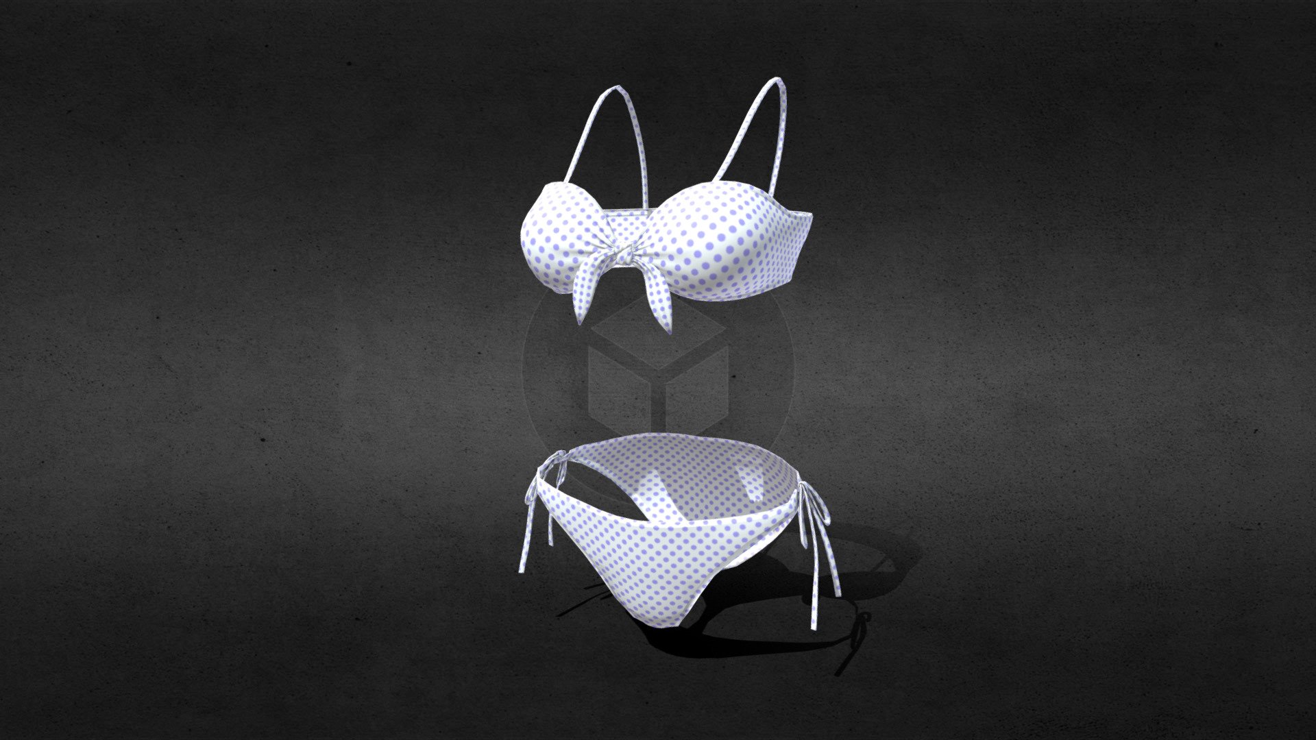 I made a ribbon bikini in Blender - Ribbon Bikini#1 - 3D model by AG_ 3d model