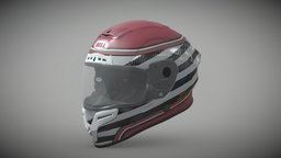 Bell Race Star Flex DLX Helmet xbox, energy, moto, playstation, motorcycle, playstation4, boots, xbox360, low-poly-model, motogp, monsterenergy, substancepainter, low-poly, game, 3d, blender, vehicle, art, pbr, lowpoly, car, monster, 3dmodel