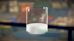 Glass of milk refraction, blender