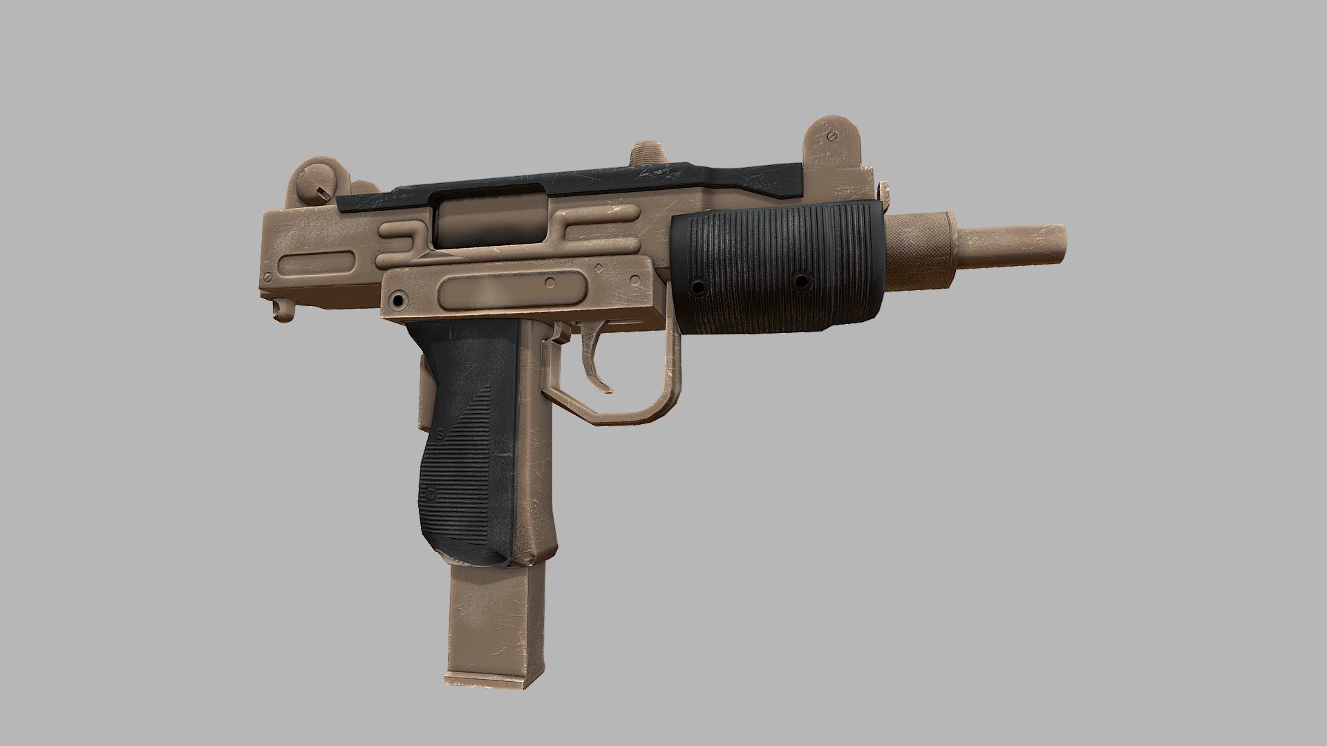 This gun model was made for my tutorial in 3D World magazine #143. It was sculpted, retopologized, and textured in 3D-Coat. It is game ready with low poly count, color and normal maps 3d model
