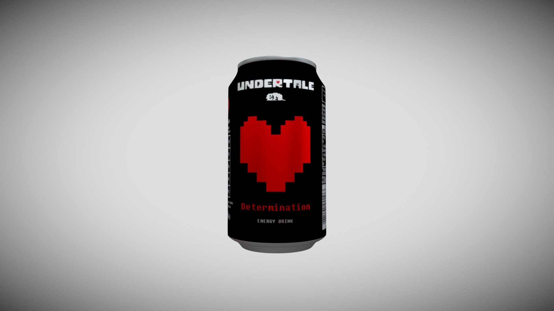 3D model of a 330 ml can of Undertale based Energy Drink - Determination 3d model