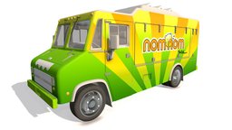 Food Truck Nom Nom drink, food, restaurant, van, urban, caravan, sandwich, la, meal, eat, nom, delivery, foodtruck, nomnom, food-truck, vehicle, car, city, street