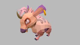 Pig Monster insect, armor, beast, pig, monsters, animals, mammal, reptile, character, cartoon, game, lowpoly, creature, animal, monster, fantasy, human, dragon, halloween, zombie