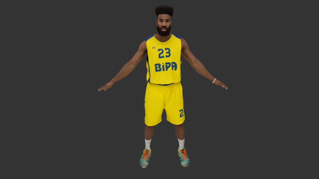BIPA basketball team of Odessa player 3d model