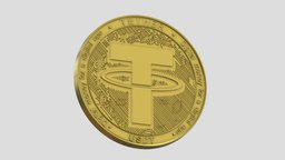 Tether Coin virtual, symbol, printing, coin, mining, money, electronic, network, bitcoin, business, currency, print, web, printable, net, golden, cash, internet, bit, banking, cryptocurrency, bit-coin, 3d, digital, concept, gold