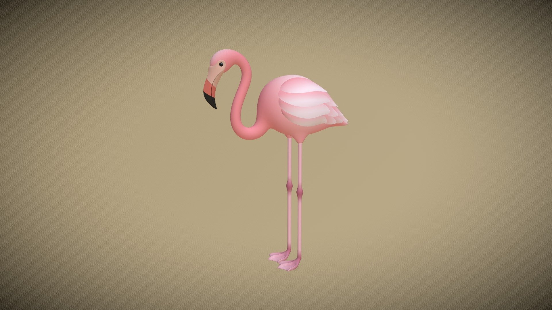 Flamingo - 3D model by Andriy Kovaliov (@kree) 3d model
